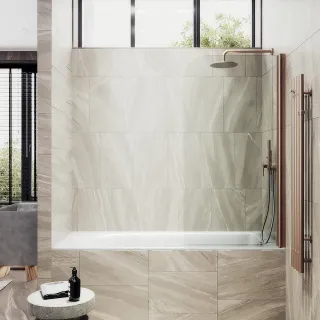 Шторка на ванну MaybahGlass MGV-600-2 80см бронза